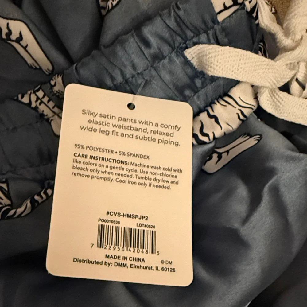 Women's Blue Tiger Print Pajama Pants - Picture 8 of 9